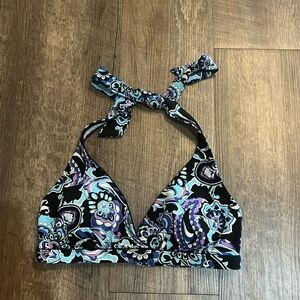 Lands End Paisley Bikini Top. Size 6